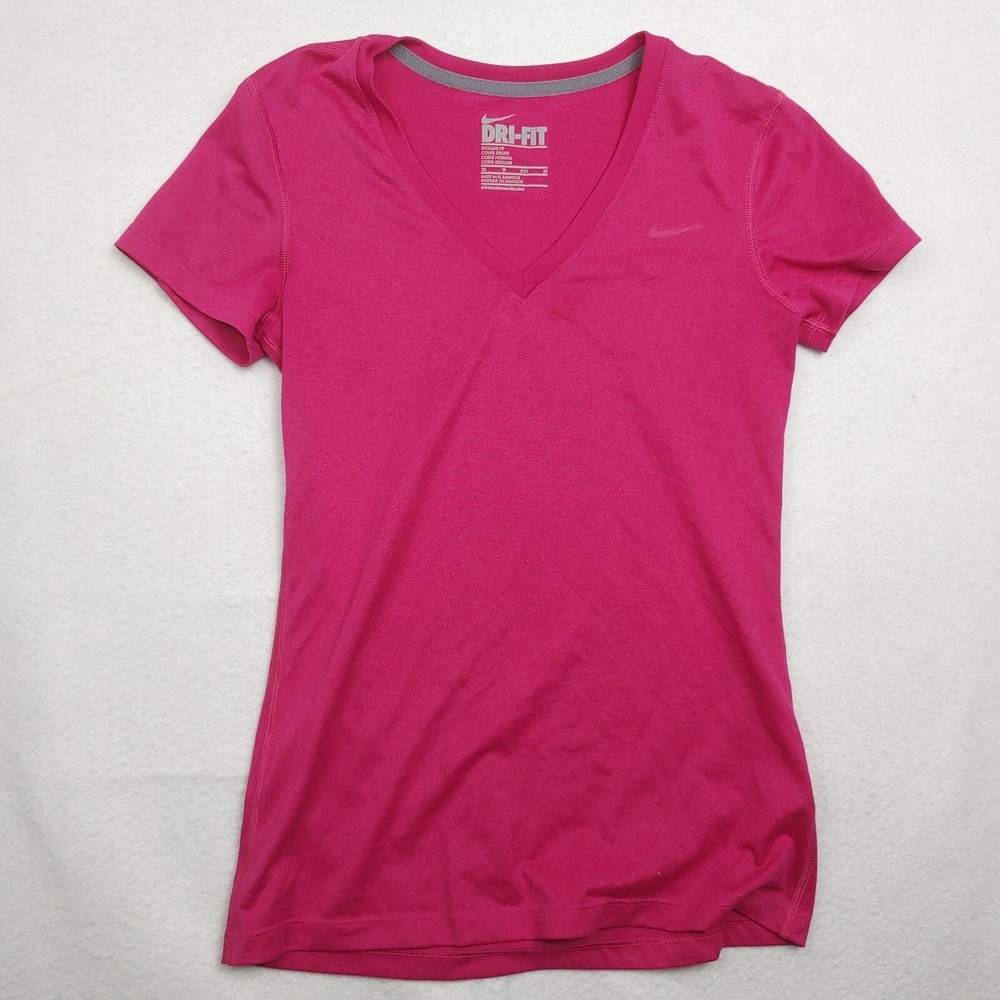Nike Top Woman's Size XS Pink Short Sleeve Dri Fit T-Shirt